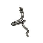 Snake ring with zirconia, Width: approx. 4.8 cm, Material: stainless steel with zirconia.