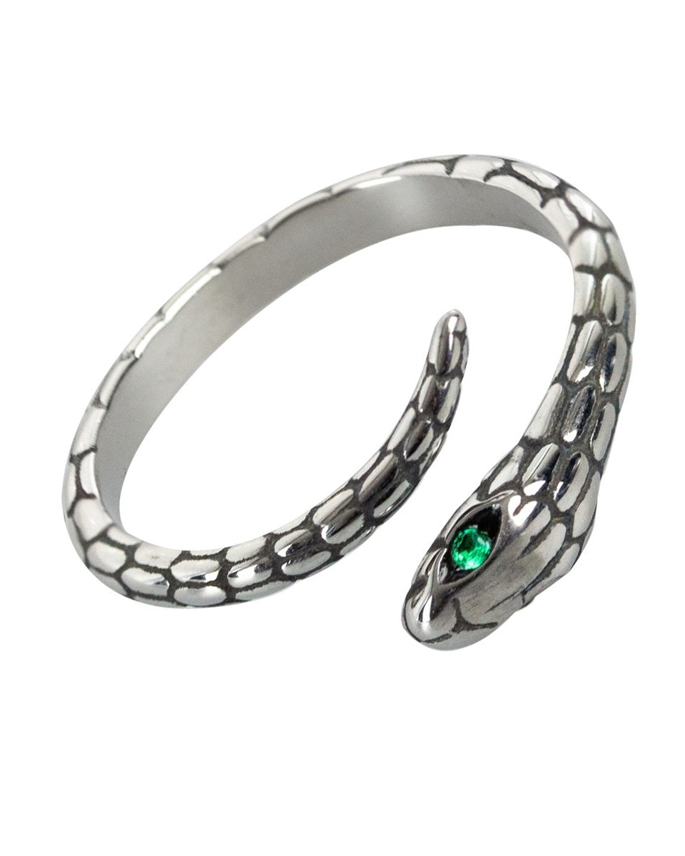 RING SNAKE WITH GREEN EYES