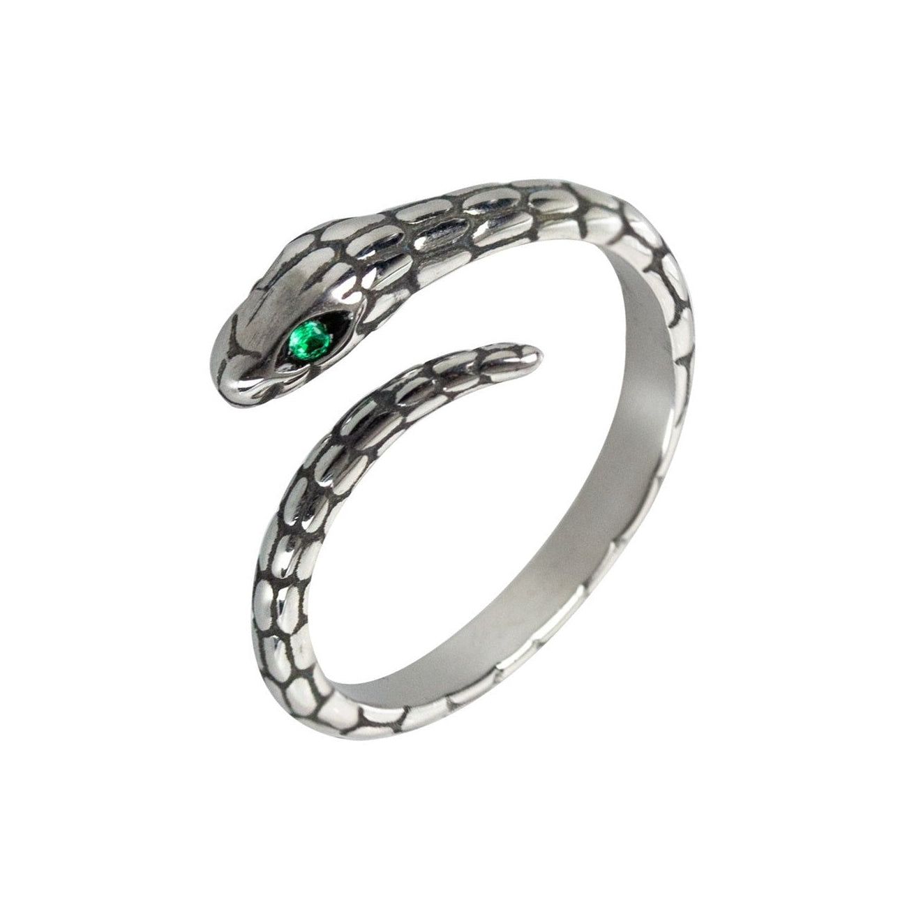 RING SNAKE WITH GREEN EYES