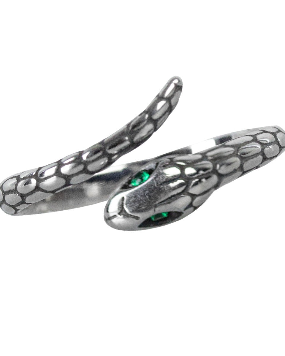 RING SNAKE WITH GREEN EYES
