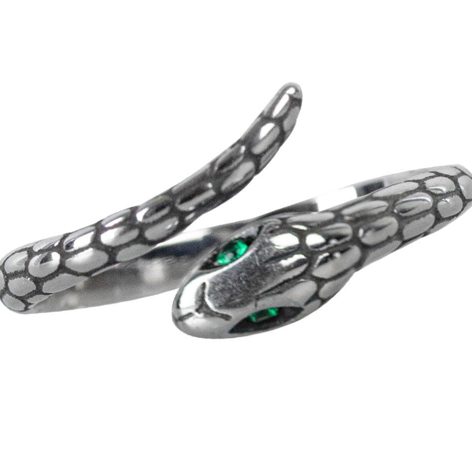 RING SNAKE WITH GREEN EYES