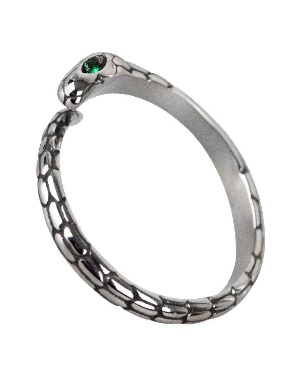 RING SNAKE WITH GREEN EYES