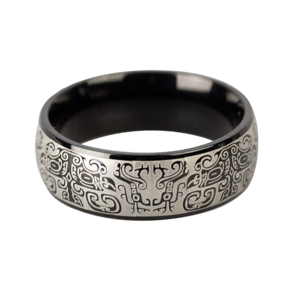 Black Graffiti Ring