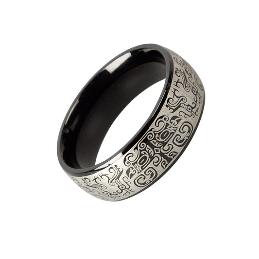 BLACK GRAFFITI RING