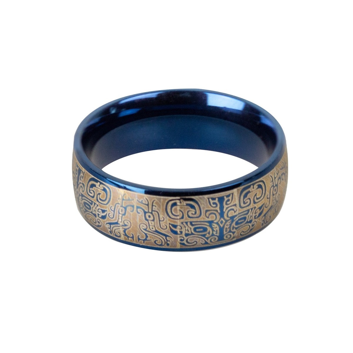 Blue Graffiti Ring