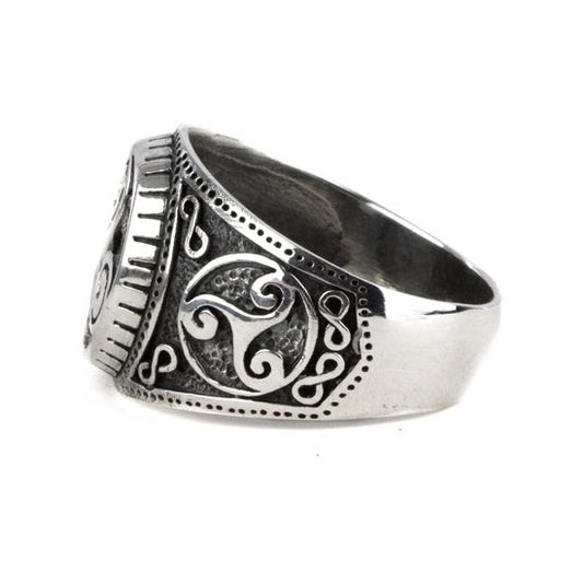 TRISKELE STEEL RING