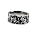 CELTIC WOLVES STEEL RING