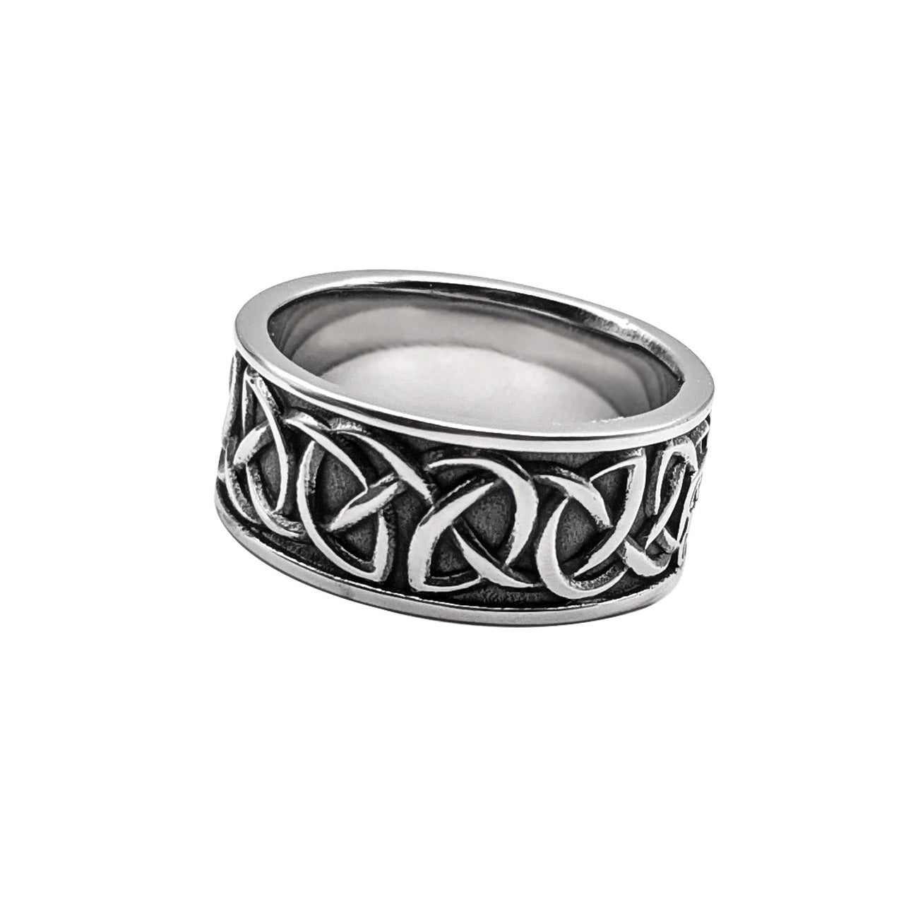 CELTIC WOLVES STEEL RING