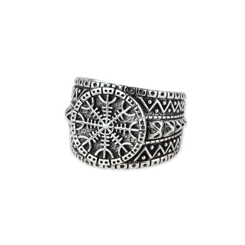 Stainless steel ring Eagershelm Size: Ø approx. 1.8 cm, Material: stainless steel.