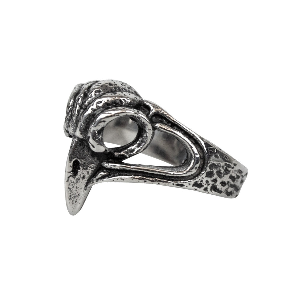 Bird skull steel ring