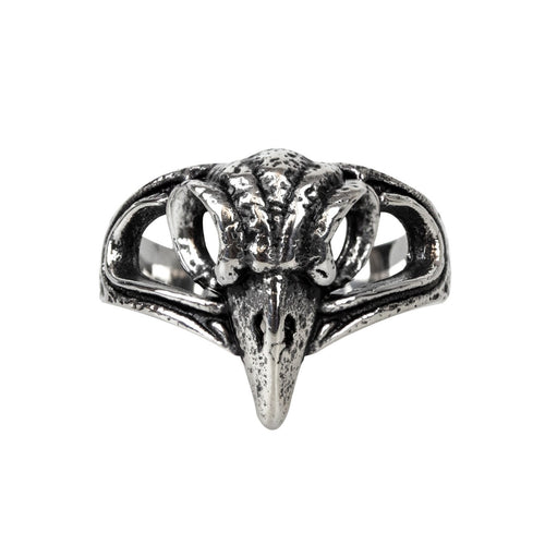 Bird skull steel ring