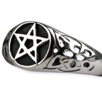 PENTAGRAM STEEL RING