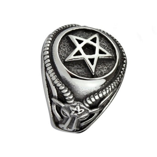 CELTIC PENTAGRAM STAINLESS STEEL RING