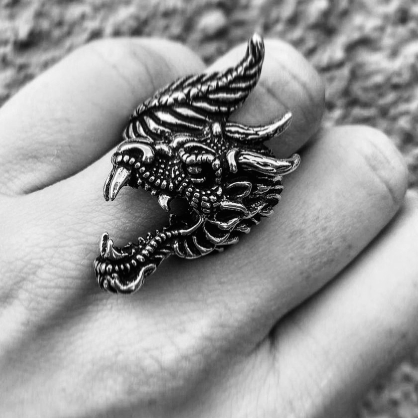 STAINLESS STEEL RING DRAGON