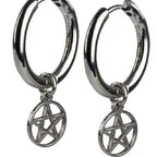 STEEL EARRINGS PENTAGRAM