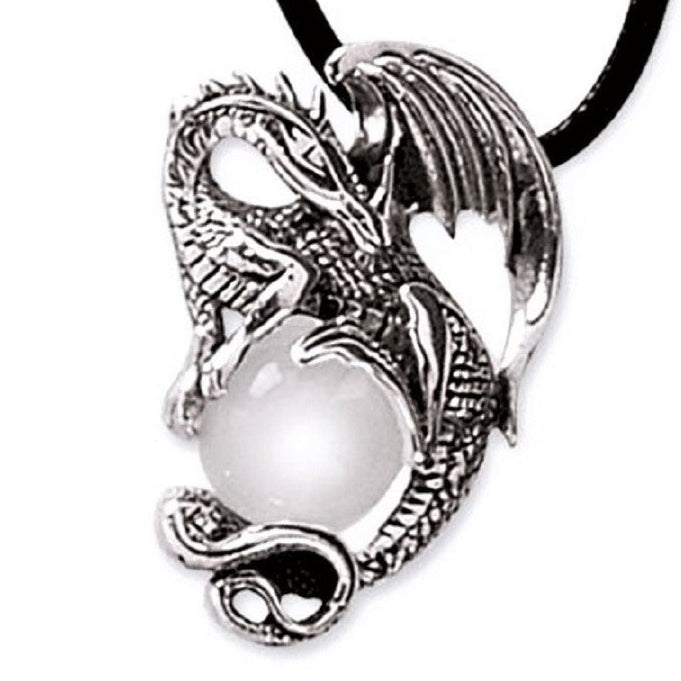 STERLING SILVER CRYSTAL DRAGON PENDANT