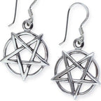 STERLING SILVER EARRINGS PENTAGRAM
