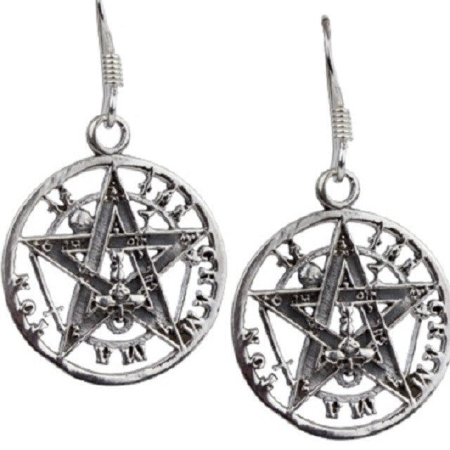 STERLING SILVER EARRINGS TETRAGRAMMATON