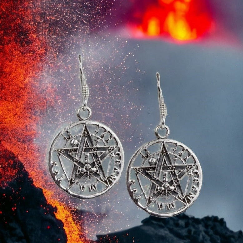 STERLING SILVER EARRINGS TETRAGRAMMATON
