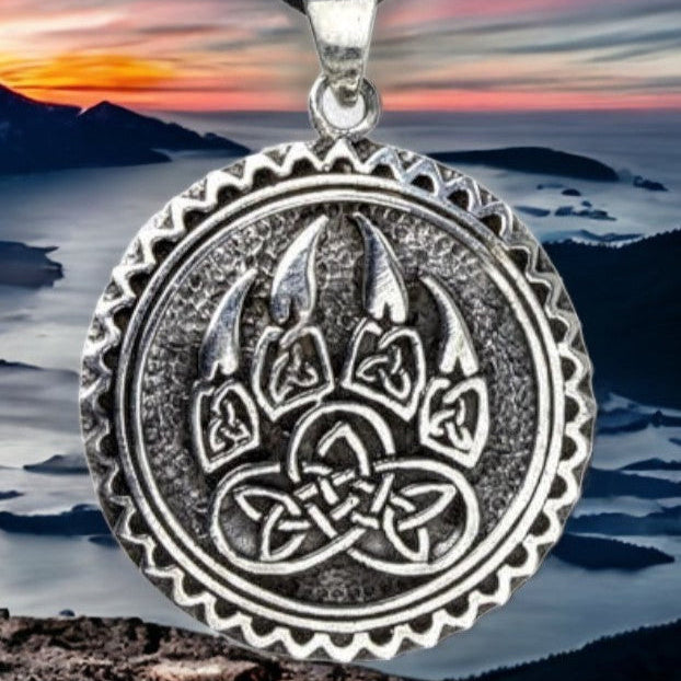 STERLING SILVER PENDANT BEAR PAW