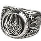 STERLING SILVER RING BEAR PAW