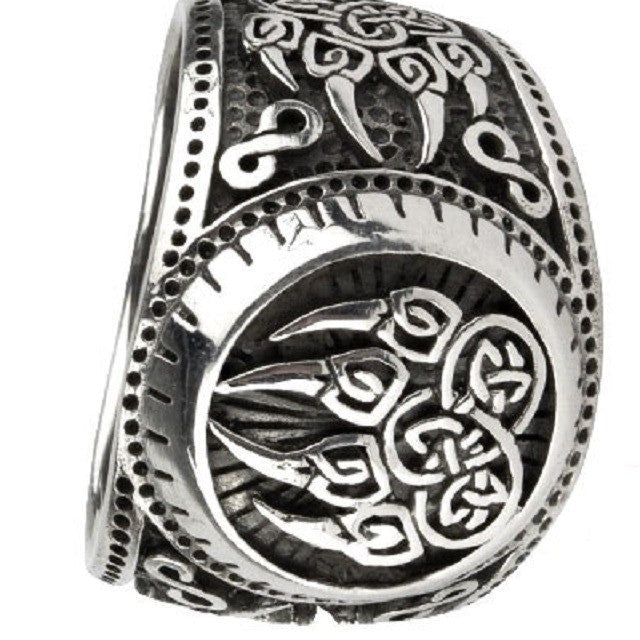 STERLING SILVER RING BEAR PAW