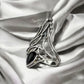 STERLING SILVER RING BLACK NAIL
