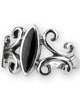 STERLING SILVER RING BLACK ORNAMENT