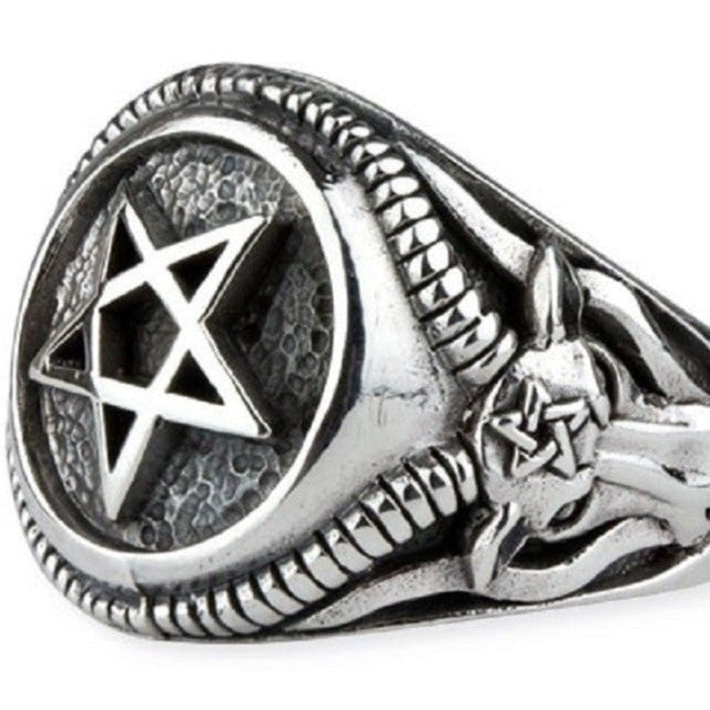 STERLING SILVER RING CELTIC PENTAGRAM