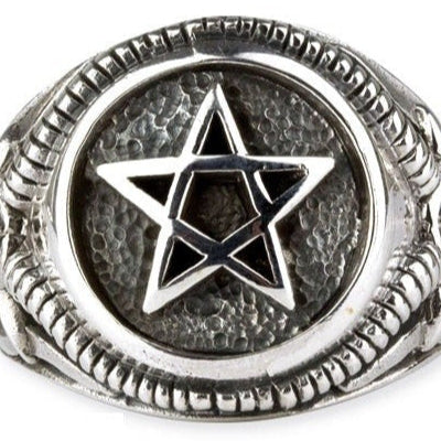 STERLING SILVER RING CELTIC PENTAGRAM