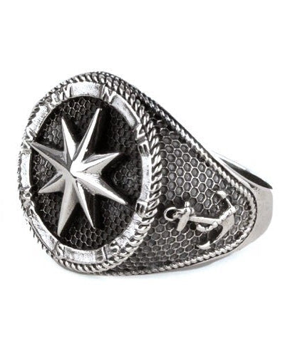 STERLING SILVER RING COMPASS