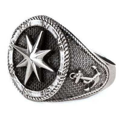 STERLING SILVER RING COMPASS