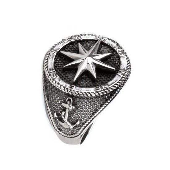 STERLING SILVER RING COMPASS