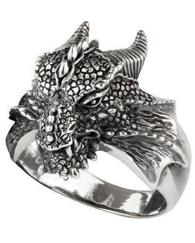 STERLING SILVER RING DRAGON