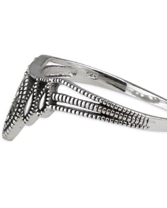 STERLING SILVER RING ELFISH MARCASITE