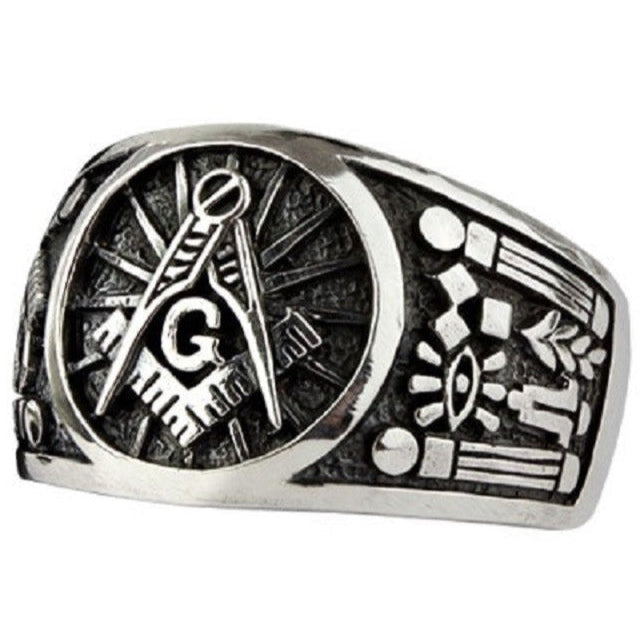 STERLING SILVER RING FREEMASON
