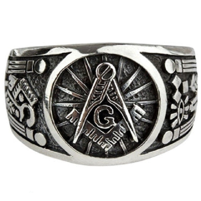 STERLING SILVER RING FREEMASON
