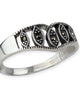 STERLING SILVER RING MARCASITE TIARA