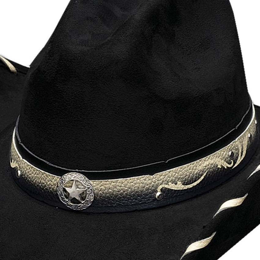 UNISEX WESTERN HAT STRAIGHT SHOOTER BLACK