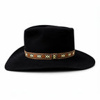 Savannah — Handmade Black Western Cowboy Hat in 100% Stiff Wool Felt