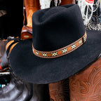 Savannah — Handmade Black Western Cowboy Hat in 100% Stiff Wool Felt