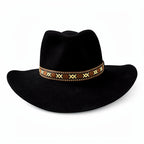 Savannah — Handmade Black Western Cowboy Hat in 100% Stiff Wool Felt