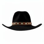 Savannah — Handmade Black Western Cowboy Hat in 100% Stiff Wool Felt