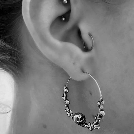 CREOLE EARRINGS SKULLS