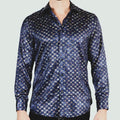 Gold Western Print Shirt — Men’s Slim Fit Long Sleeve by El General Western Wear