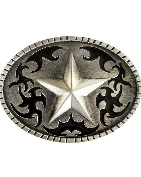 Star Belt Buckle - Western Enamel Zinc Alloy Buckle 9x7cm