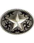 Star Belt Buckle - Western Enamel Zinc Alloy Buckle 9x7cm