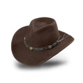 Lined Felt Hat Walker Brown - Crushable Wool Felt Western Cowboy Hat