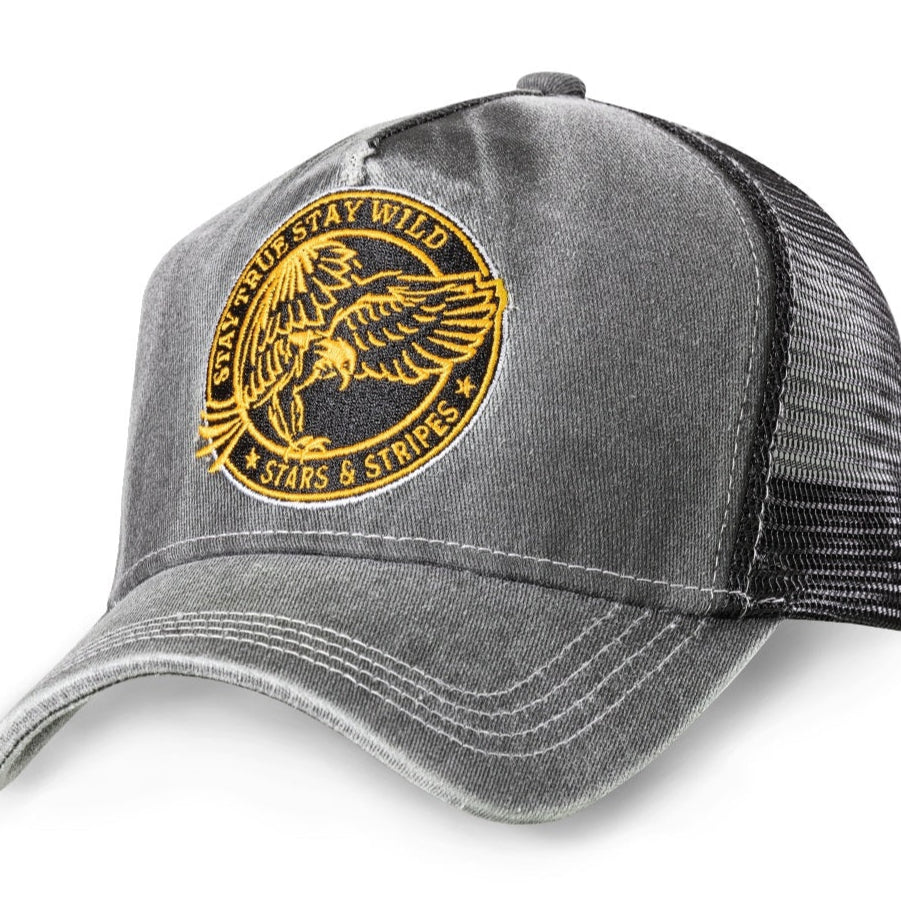 Stay Wild Trucker Cap - Premium 5-Panel Western Snapback Hat