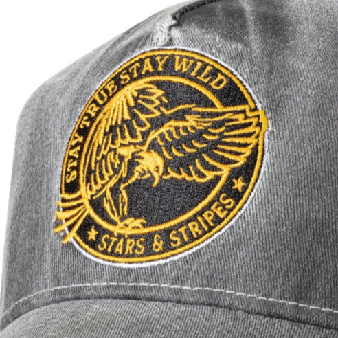 Stay Wild Trucker Cap - Premium 5-Panel Western Snapback Hat